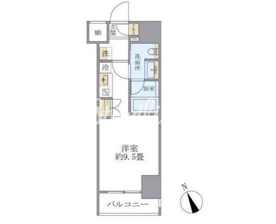 リビオレゾン新虎通りの物件間取画像